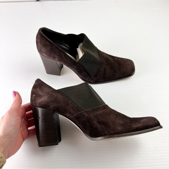 Aldo Chelini Slip On Clogs Heels Shoes womens Size 9 Brown Suede Pump - Picture 2 of 11